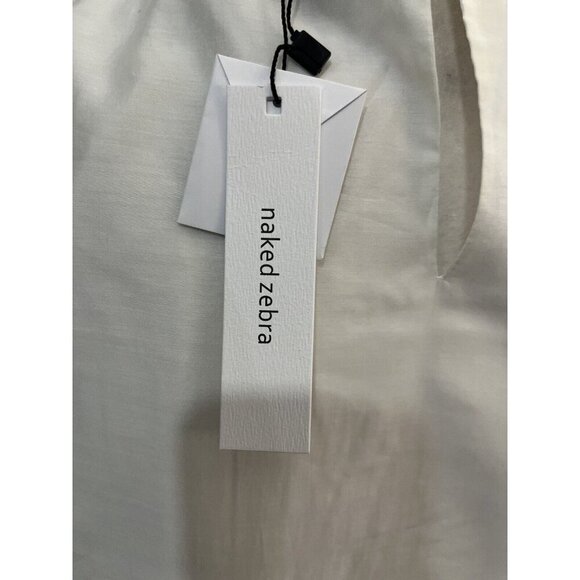 Naked Zebra Peplum Hem Sleeveless Blouse Size Small - Picture 7 of 11